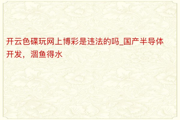 开云色碟玩网上博彩是违法的吗_国产半导体开发，涸鱼得水